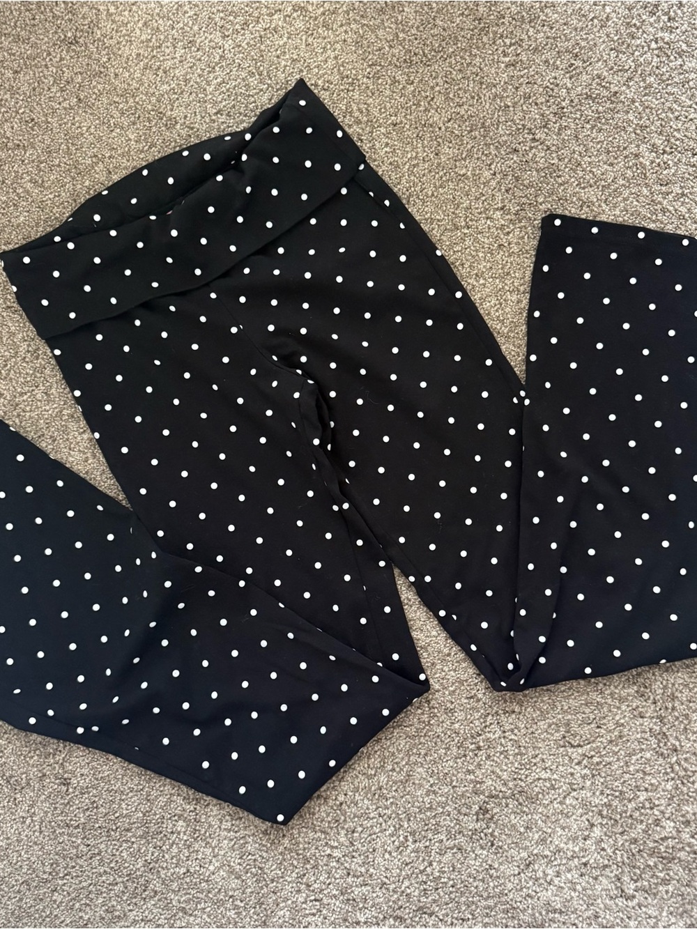 Edikted Daliya Polka Dot Flare Pants S